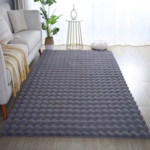 Emilia Gulvtæppe i Mørkegrå med Mønster af Bløde Bølger fra Rugs by Uniquebeds Home & Living | Flere Størrelser