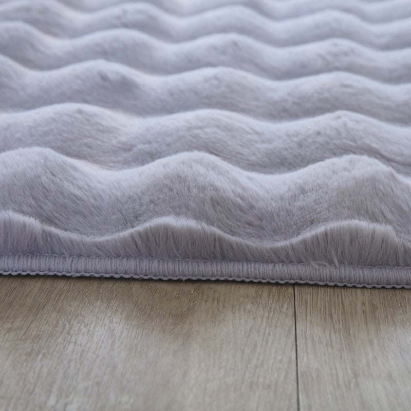 Emilia Gulvtæppe i Sølvgrå med Mønster af Bløde Bølger fra Rugs by Uniquebeds Home & Living | Flere Størrelser 4