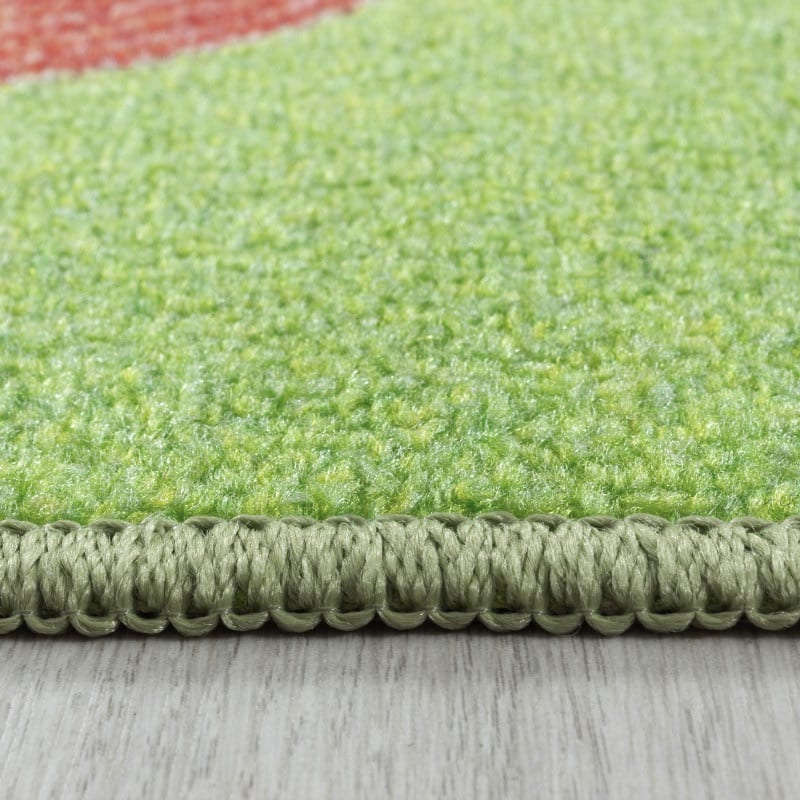 Grønt Børne Gulvtæppe med By & Kørebane på fra Rugs by Uniquebeds Home & Living | Flere Størrelser 3