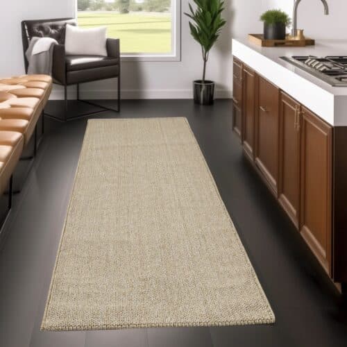 Hallie Beige Gulvtæppe fra Rugs by Uniquebeds Home & Living | Flere Størrelser