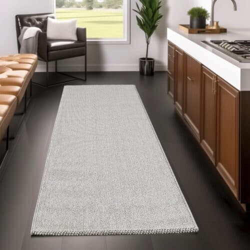 Hallie Gulvtæppe i Sølvgrå fra Rugs by Uniquebeds Home & Living | Flere Størrelser