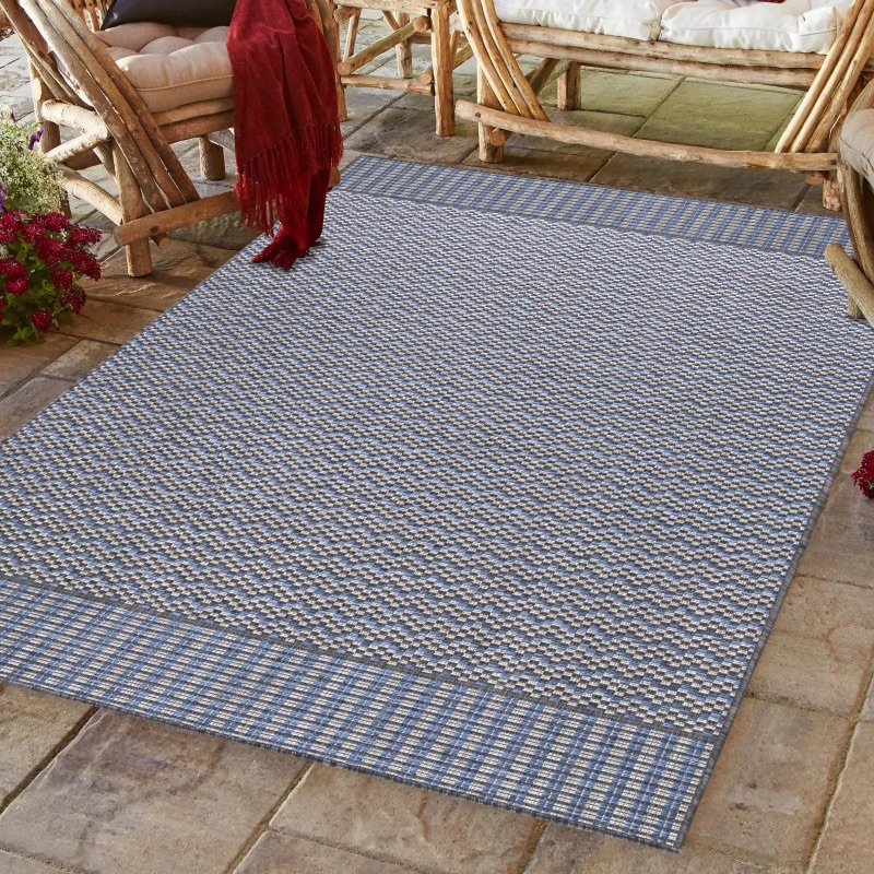 Iris Indendørs:Udendørs Gulvtæppe i Grå med Mønster fra Rugs by Uniquebeds Home & Living | Flere Størrelser 1
