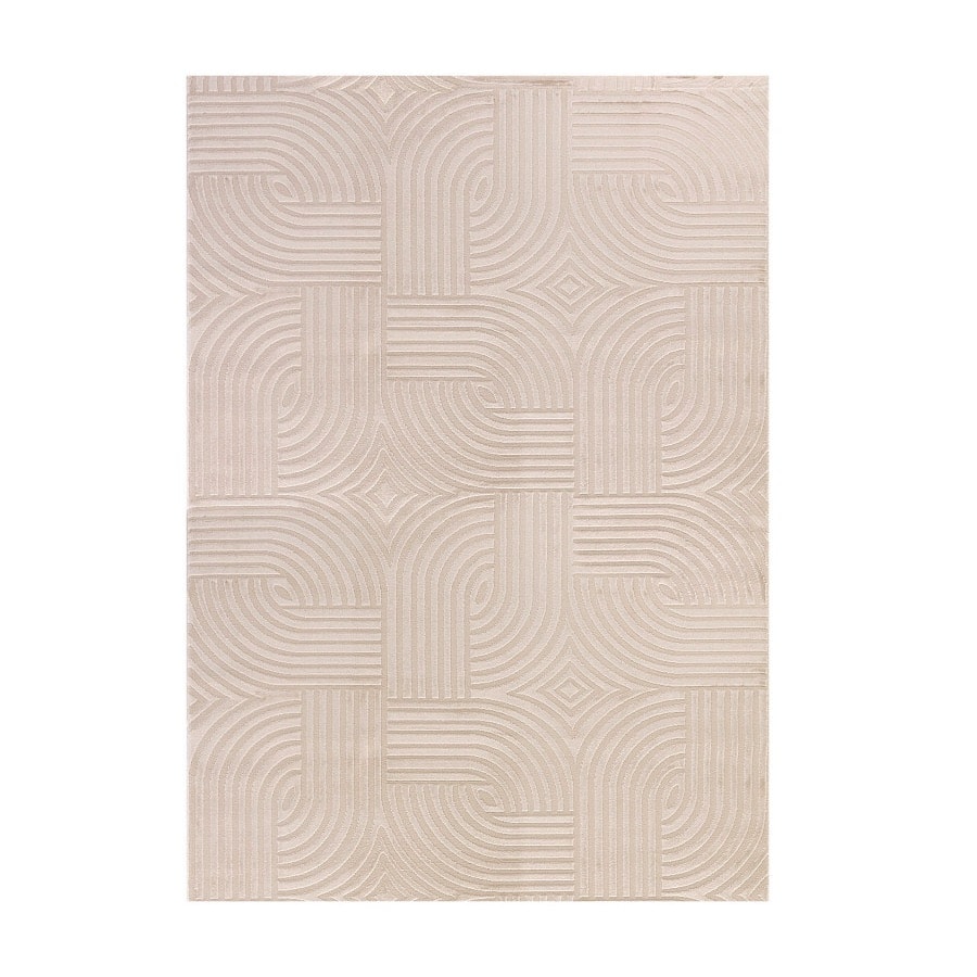 Maeve Beige Gulvtæppe med Simpelt Mønster fra Rugs by Uniquebeds Home & Living | Flere Størrelser