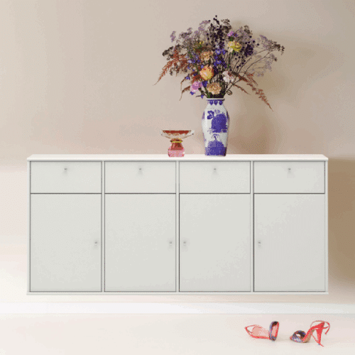 Mistral Modul 118 i Hvid Massiv Egetræsfinér fra Hammel Furniture | Færdig Kombination 10 - BHD 219,8x60,8x32,5 cm