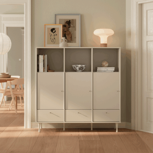 Mistral Modul 119 i Beige Massiv Egetræsfinér fra Hammel Furniture | Færdig Kombination 17 - BHD 132,6x119x32,5 cm