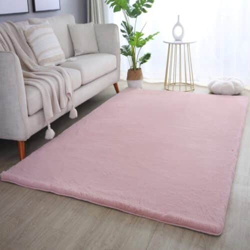 Violet Gulvtæppe i Lyserød/Rosa fra Rugs by Uniquebeds Home & Living | Flere Størrelser i Firkantet & Rund