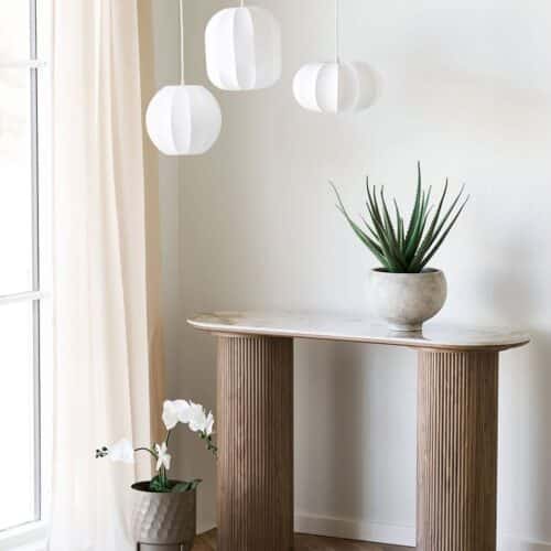 Athens Konsolbord Keramik Mørkebrunt Stel L120Xb40Xh78Cm