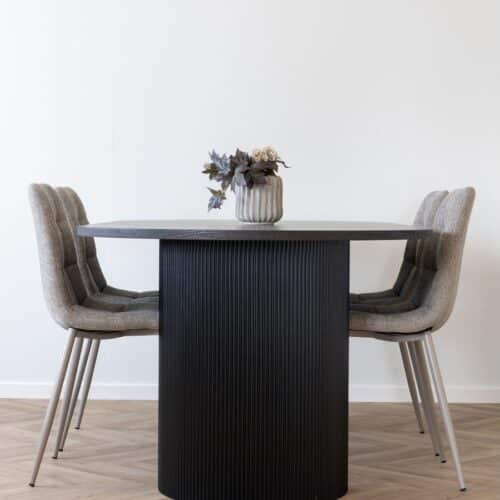 Boavista Spisebord Mørkebrun Mdf Decorpapir Sorte