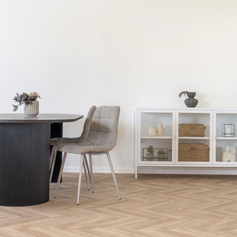 Boavista Spisebord Mørkebrun Mdf Decorpapir Sorte