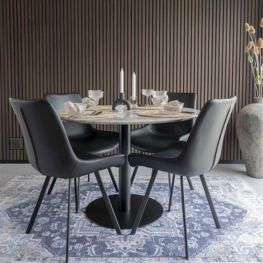 Bolzano Spisebord Hvid Sort