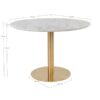 Bolzano Spisebord Marmorlook Messinglook Stel Ø110Xh75Cm