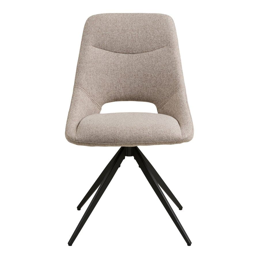 dokka-spisebordsstol-i-sand-med-sorte-ben-fra-house-nordic-l575xb52xh8-1001470-3 Dokka Spisebordsstol Sand Sorte Ben L57