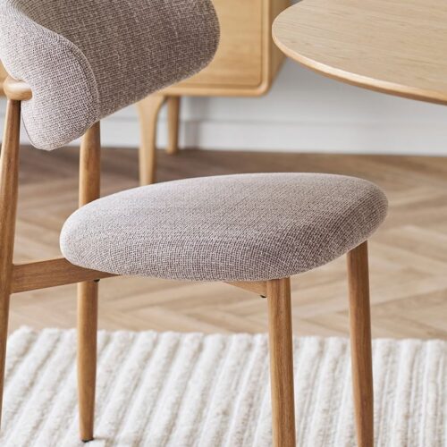 Levanto Spisebordsstol Sand Trælook Stålben L55Xb52Xh77Cm