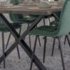 Middelfart Spisebordsstol Mørkegrøn Velour Sorte Metalben