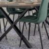 Middelfart Spisebordsstol Mørkegrøn Velour Sorte Metalben