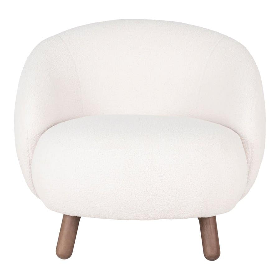 Savona Loungesæt Loungestol Puf Hvid L80Xb76Xh68Cm