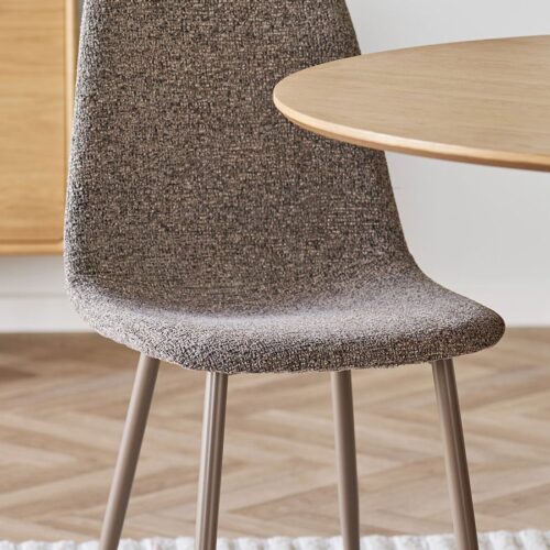 Stockholm Spisebordsstol Brun Polyester Metalben L54Xb44Xh88Cm