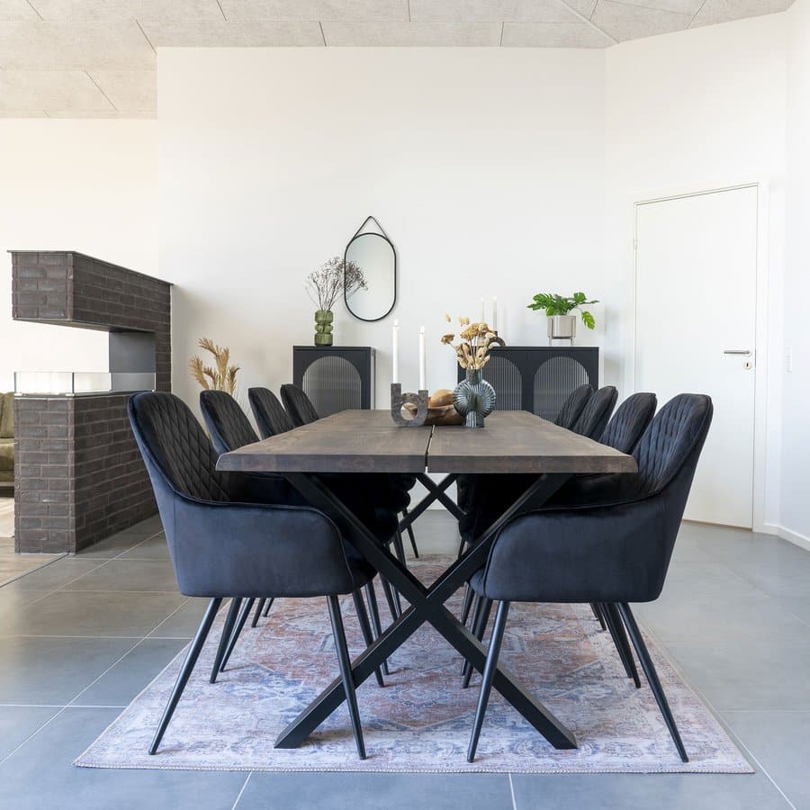 toulon-spisebord-i-smokedi-100-massiv-egetr-med-stlben-fra-house-nordi-2201550-2 Toulon Spisebord Smoked Egetræ Stålben L240Xb95Xh75Cm