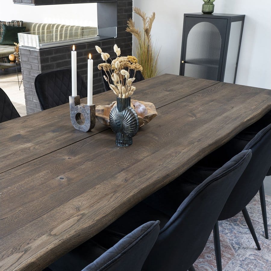 toulon-spisebord-i-smokedi-100-massiv-egetr-med-stlben-fra-house-nordi-2201550-4 Toulon Spisebord Smoked Egetræ Stålben L240Xb95Xh75Cm
