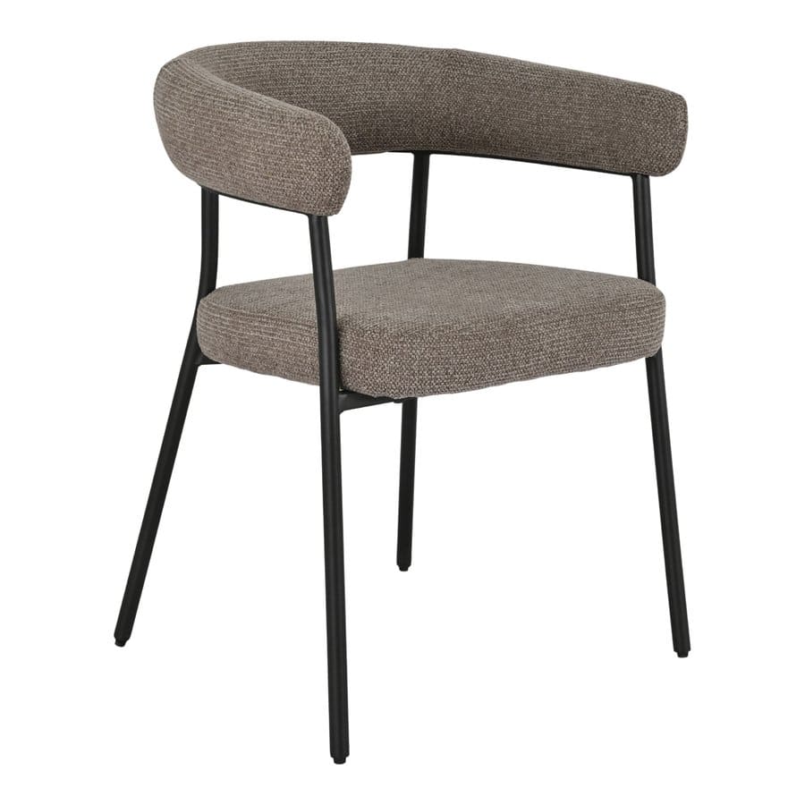 Trivio Spisebordsstol Brun Sort Metal Stel