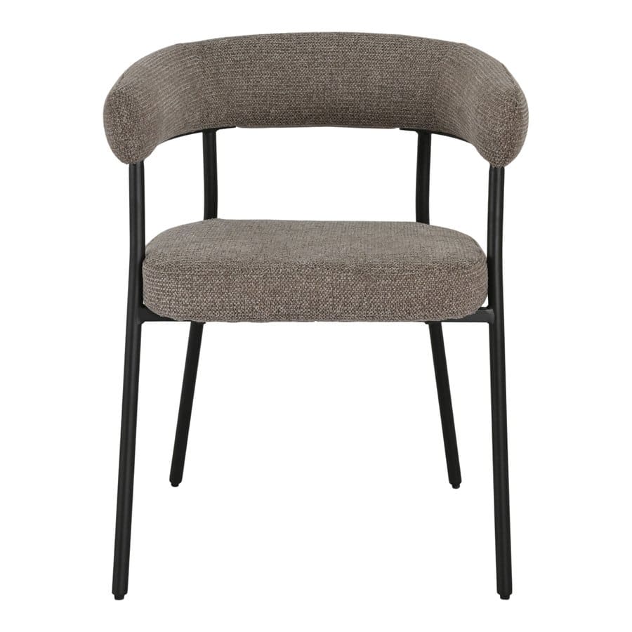 Trivio Spisebordsstol Brun Sort Metal Stel