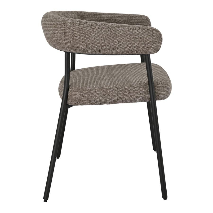 Trivio Spisebordsstol Brun Sort Metal Stel