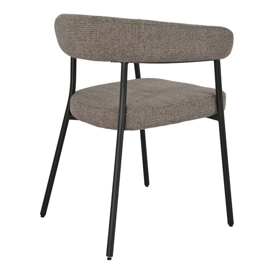 Trivio Spisebordsstol Brun Sort Metal Stel