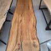 Brønderslev Snedker Spisebord i Naturolieret Massiv Egetræ fra Unique Handmade Furniture | B-100cm x L-120-500cm. | 1 Stor Planke med Epoxy & mulig Butterfly Finish | Vælg Lige:Naturlig:Rustik Kant 10