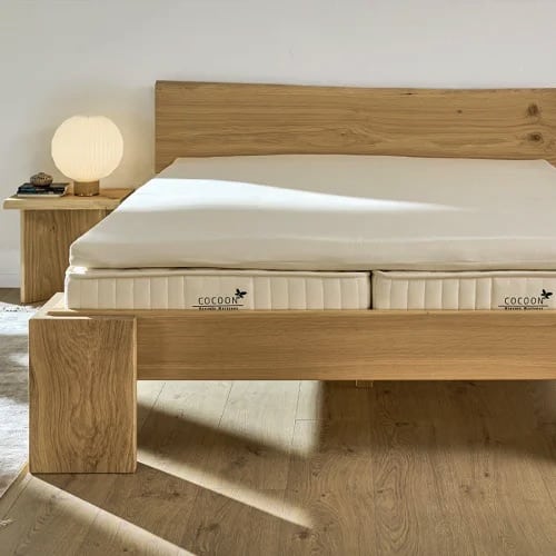 Topmadras i 100% Økologisk GOLS Naturlatex omfavnet af Økologisk GOTS Bomuld fra Cocoon | 8,5 cm