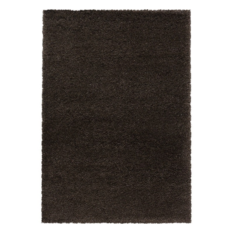 Louisa Ensfarvet Gulvtæppe i Brun fra Rugs by Uniquebeds Home & Living | Flere Størrelser i Firkantet & Rund