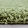 Luna Ensfarvet Fluffy Gulvtæppe i Grøn fra Rugs by Uniquebeds Home & Living | Flere Størrelser i Firkantet & Rund 2