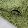Luna Ensfarvet Fluffy Gulvtæppe i Grøn fra Rugs by Uniquebeds Home & Living | Flere Størrelser i Firkantet & Rund 3