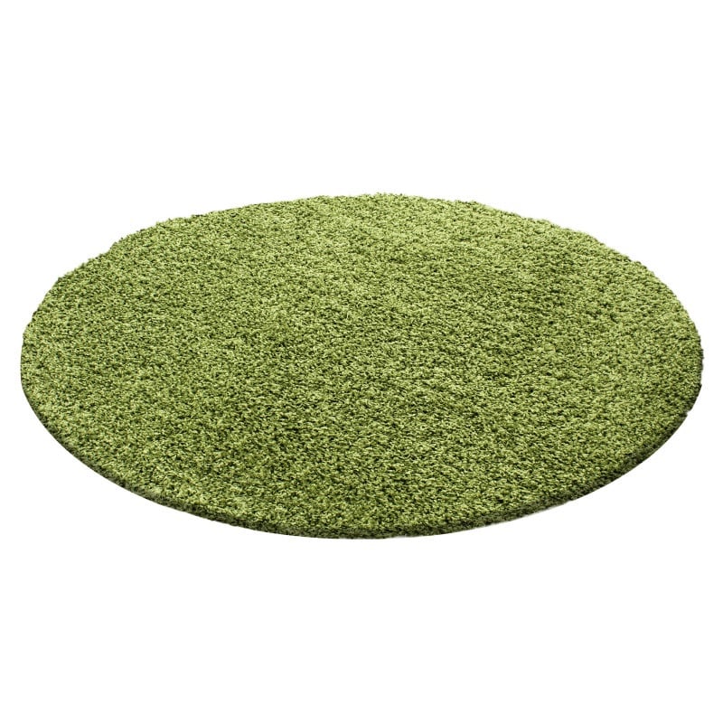 Luna Ensfarvet Fluffy Gulvtæppe i Grøn fra Rugs by Uniquebeds Home & Living | Flere Størrelser i Firkantet & Rund 4