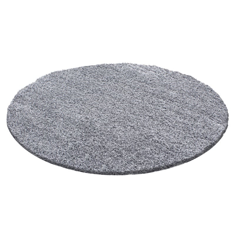Luna Ensfarvet Fluffy Gulvtæppe i Lys Grå fra Rugs by Uniquebeds Home & Living | Flere Størrelser i Firkantet & Rund 4
