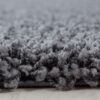 Luna Ensfarvet Fluffy Gulvtæppe i Mørk Grå fra Rugs by Uniquebeds Home & Living | Flere Størrelser i Firkantet & Rund 1