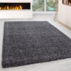 Luna Ensfarvet Fluffy Gulvtæppe i Mørk Grå fra Rugs by Uniquebeds Home & Living | Flere Størrelser i Firkantet & Rund 6
