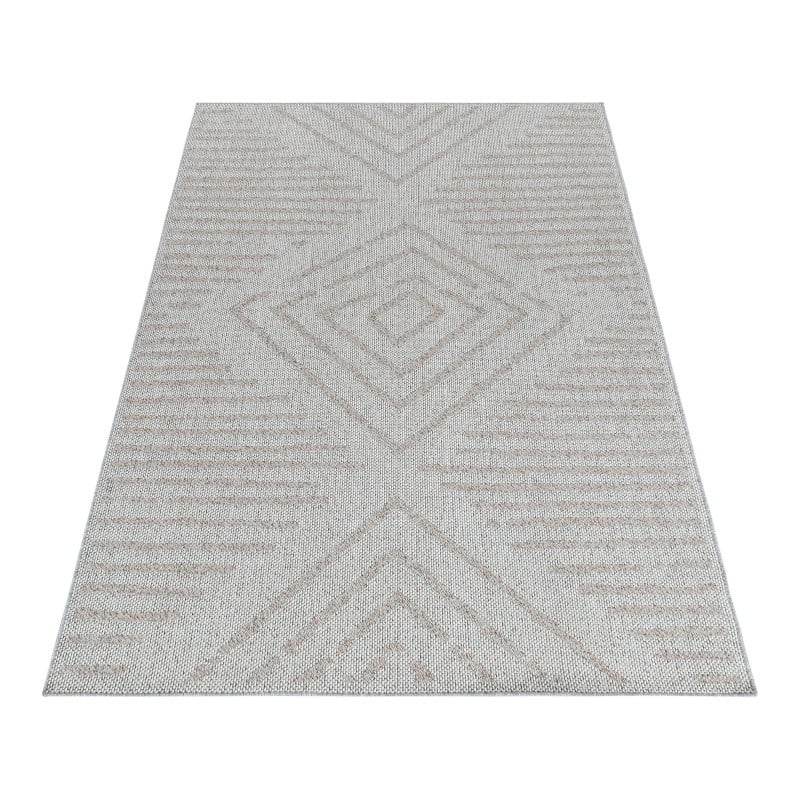 Margaret Indendørs:Udendørs Gulvtæppe i Beige med Abstrakt Lyserødt Mønster fra Rugs by Uniquebeds Home & Living | Flere Størrelser 2