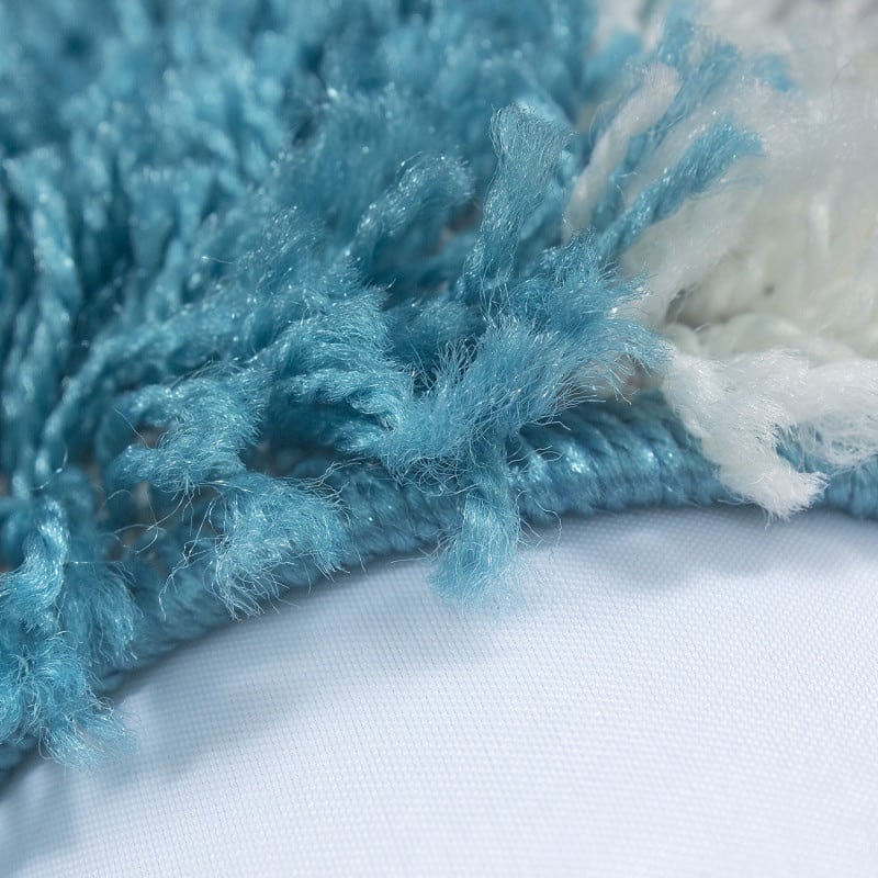 Nora Fluffy Ternet Gulvtæppe i Turkis fra Rugs by Uniquebeds Home & Living | Flere Størrelser 4