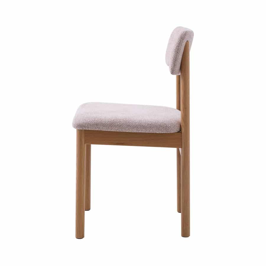 Baghdad Spisebordsstol Sandfarvet Polyester Natur Egetræ