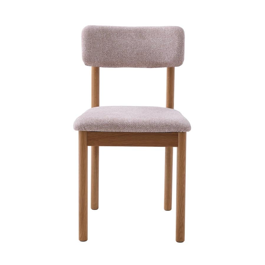 Baghdad Spisebordsstol Sandfarvet Polyester Natur Egetræ