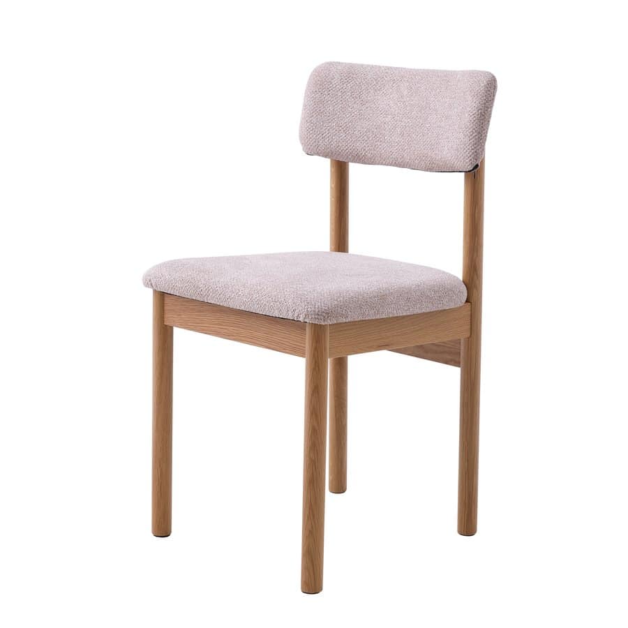 Baghdad Spisebordsstol Sandfarvet Polyester Natur Egetræ