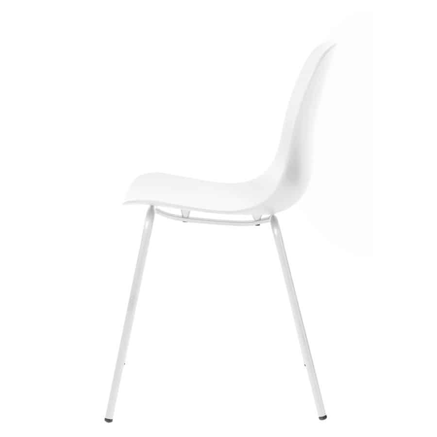 Bautzen Spisebordsstol Hvid Stål B50Xh84Xd50Cm