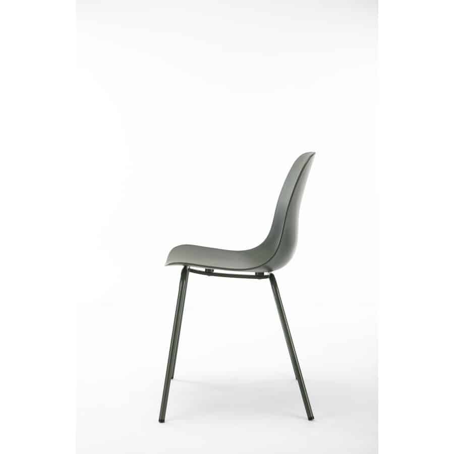 Bautzen Spisebordsstol Olivgrøn Stål Stel B50Xh84Xd50Cm