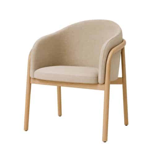 Bautzen Spisebordsstol Polyester Egetræ B63Xh81Xd60Cm
