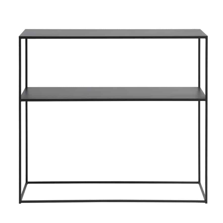 Bergisch Gladbach Konsolbord Sort Metal B90Xh80Xd35Cm