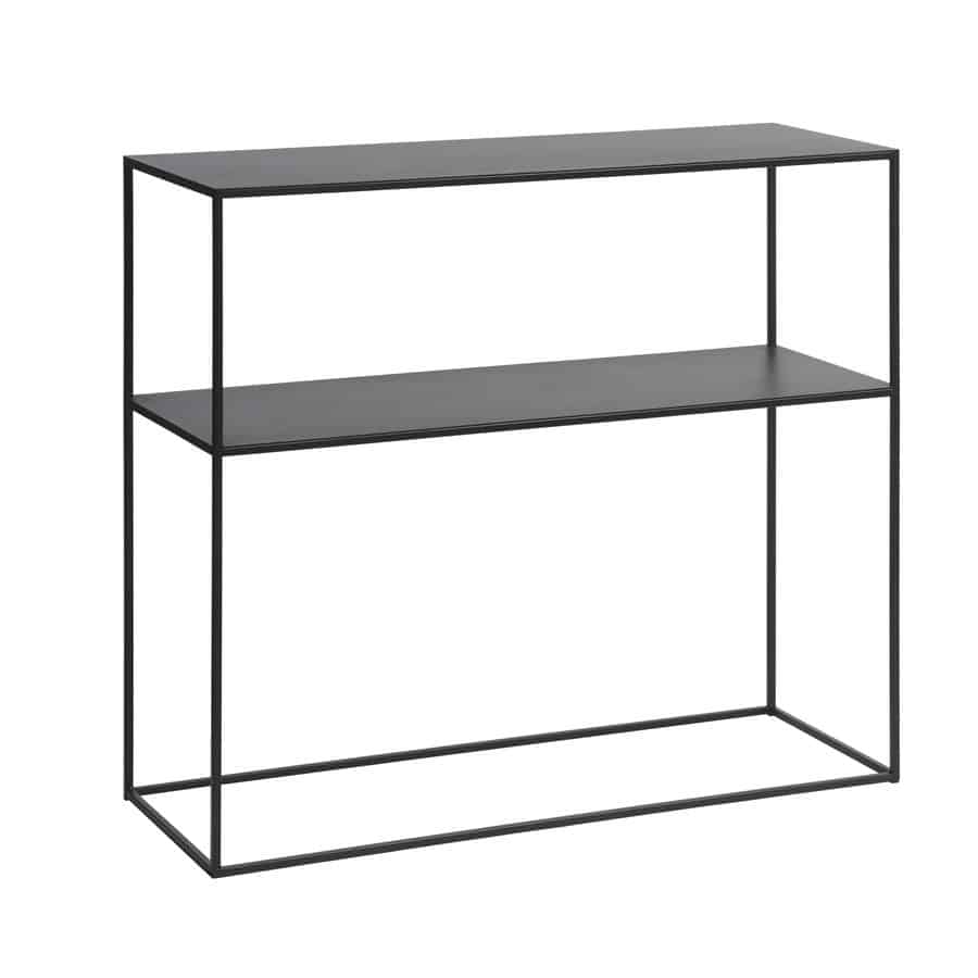 Bergisch Gladbach Konsolbord Sort Metal B90Xh80Xd35Cm