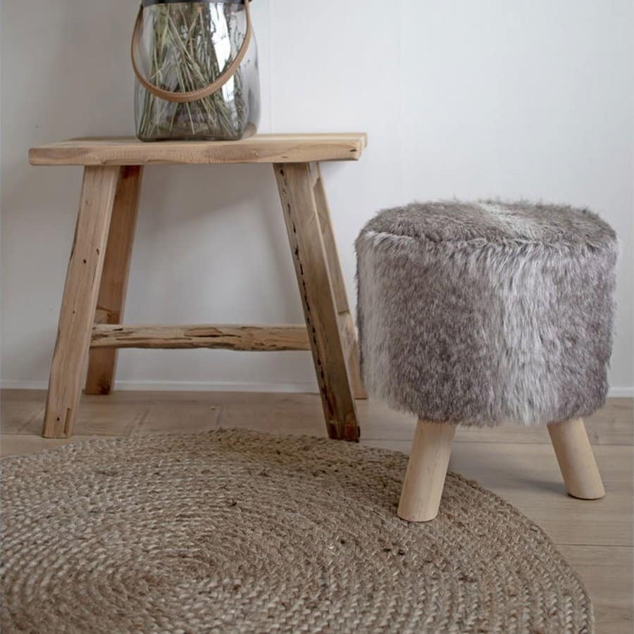 bombay-tppe-i-naturflet-fra-house-nordic-150cm-3981091-1 Bombay Tæppe Naturflet Ø150Cm
