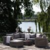 Calvi Loungesæt Polyrattan Kubu Grå Hynder