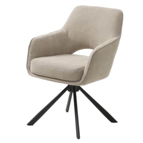Cuxhaven Spisebordsstol Armlæn Linen Stof B59Xh85