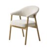 Durban Spisebordsstol Armlæn Polyester Egetræ B63Xd63Xh81Cm
